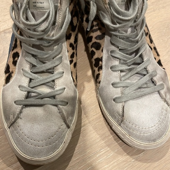 Women's Slide Leopard Print Calf Hair High Top Sneakers size 39 - Picture 14 of 16